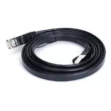 Cable Ethernet De 1.5 Metros Cat7 10gbps 600mhz Rj45 Plano Color Negro