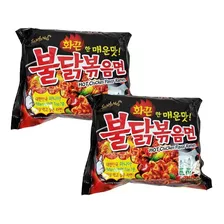 Lamen Coreano Buldak Hot Chicken Ramen Frango Picante Kit 2u
