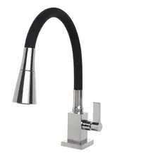 Torneira Gourmet Flexível Cone 2 Jatos Preto, Cromado Quadra