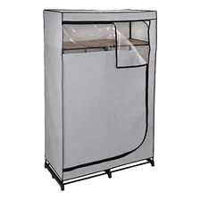 46-inch Wide Portable Wardrobe Closet With Cover And Sh...