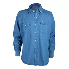 Camisa De Jeans Taverniti Con Broches Metalicos