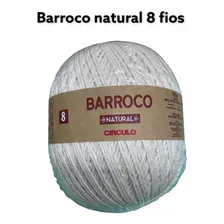 Barbante Barroco Natural Para Crochê N8 700gr 8 Fios