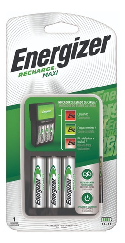 Cargador Energizer Maxi X1u + 2pilas Aa Rec