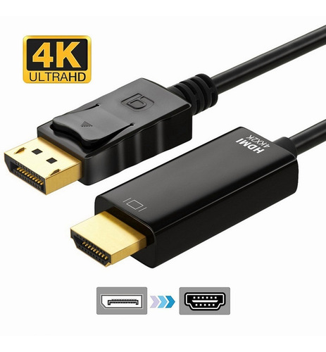 Convertidor De Cable Displayport A Hdmi-ultra Hd-4k