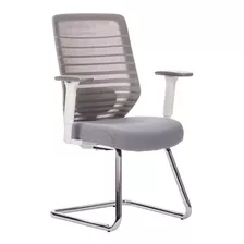 Silla Sillon Visita Escritorio Oficina Ergonomica Alfa Gris