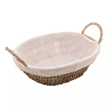 Cesta 27cm Com Alça De Sisal Com Forro Em Tecido Wolff Mesa