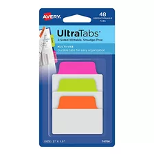 Multiuse Ultra Tabs, 2 X 1.5 , 2-side Writable, Neon P...