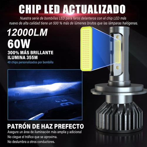 9003 Kit De Faros Led Para Luces Altas/bajas De Toyota Honda Foto 4