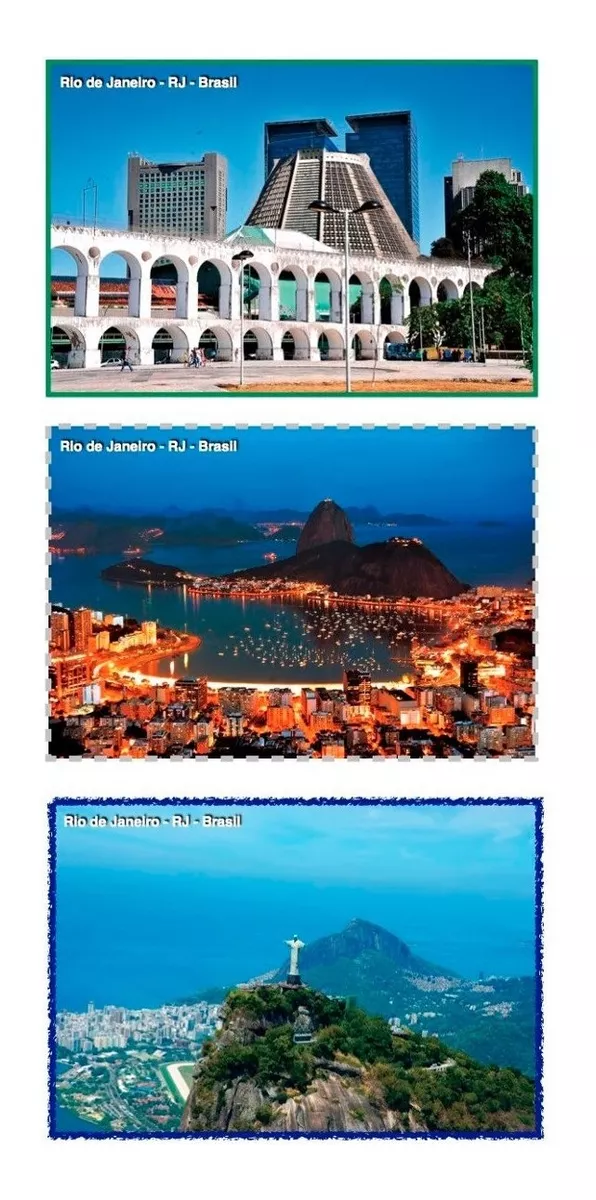 Set Com 9 Cartões Postais Rio De Janeiro