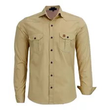 Camisa Masculina Com 2 Bolso Estilo Militar