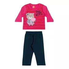 Kit 5 Conjuntos Feminino Blusa Calça Body Moda Infantil Girl