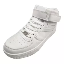 Zapatilla Escolar Velcro Blanco 