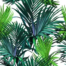Papel De Parede Sala Folha Tropical Palmeira Retro Color 3m