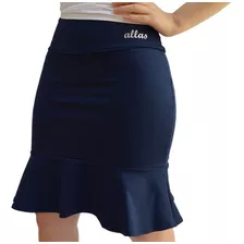 Short Saia Fitness Evangélica Cós Alto Uv50+ Academia Bike