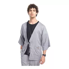 Kimono Amplo Em Linho Brohood Masculino Diversas Cores