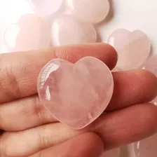 4 Piezas De Cristal De Corazón De Amor De Cuarzo Rosa Natura