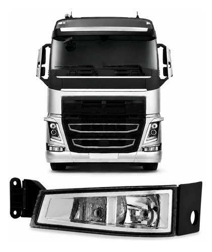 Farol De Milha 2 Focos Volvo Fh 2015 Lado Esquerdo Motorista Branco