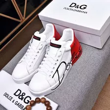 Tênis Sneaker Dolce & Gabbana Em Couro - Sdg0003