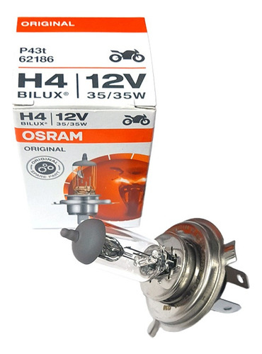 Lámpara Para Moto Osram H4 Bilux 12v 35/35w P43t