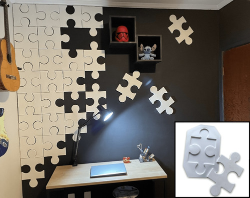 Forma De Plástico Quebra-cabeça Gesso Puzzle Revestimento 3d