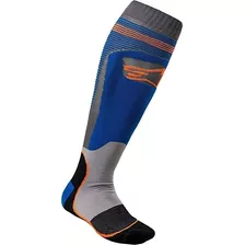 Calcetines Alpinestars Mx Plus-1 Para Hombre, Azul / Naranja