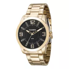 Relogio Mondaine Masculino Dourado Preto De Aço 99140gpmvde2