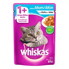 Sachê Whiskas Para Gatos Adultos Sabor Atum Ao Molho 85g