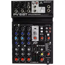 Mezclador Bluetooth Compacto Peavey Pv 6 Bt