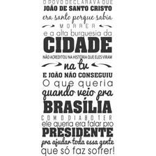 Adesivo Decorativo Frase O Povo Declarava