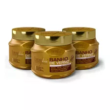 Combo Com 3 Máscaras Banho De Verniz Forever Liss 250g