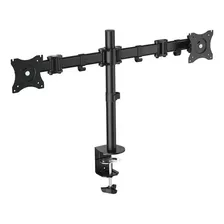 Soporte Para Monitor Doble Brazo De Acero 13-27 Negro