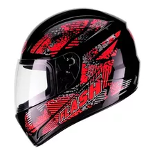 Capacete F9 Fly Flash Vermelho Preto Promoção