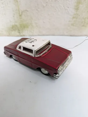Vintage Auto De Juguete Fire Chief Mf 714 De Lámina Clásico Rojo