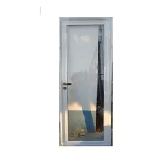 Puerta Aluminio Vidrio Entero 90x200 Blanco Aberturas