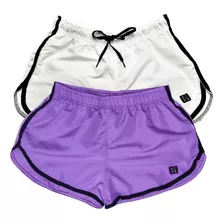 Kit 2 Short Feminino Academia Treino Verão Praia Réveillon