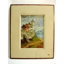 Obra Original Milton Dacosta Fase Antiga Ost 1937 26x18cm