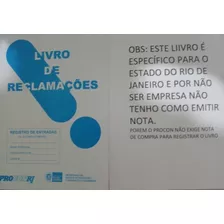 ( 3 ) Livros De Reclamação Procon E Rio De Janeiro