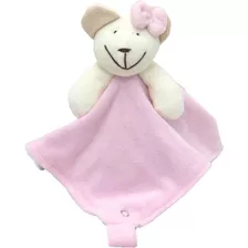 Naninha Baby Menino Ursinho Rosa Bebê 100% Algodão Cheirinho