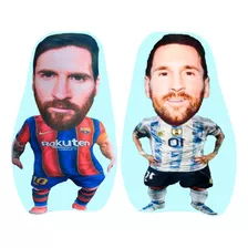 Pack Mini Cojin Lionel Messi Chiquitos Decorativos 2 Cojines