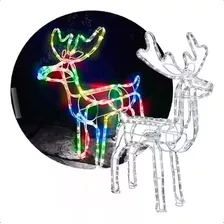 Reno Navidad Luces Led 120cm Con Movimiento Decoración