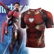 Avengers 3 Hierro Hombre Tony Rígido Corto Manga T -camisa 