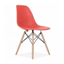 Silla Taburete Tipo Eames Dsw Roja - Mundo Trabajo