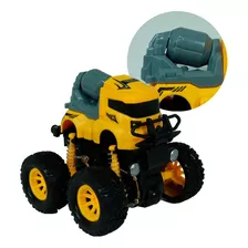 Carrinho Monster Truck Variados 4x4 Brinquedo Com Fricção Cor Betoneira Amarelo