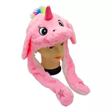 Gorro Niño Infantil Mueve Orejas Con Luces Led Unicornio