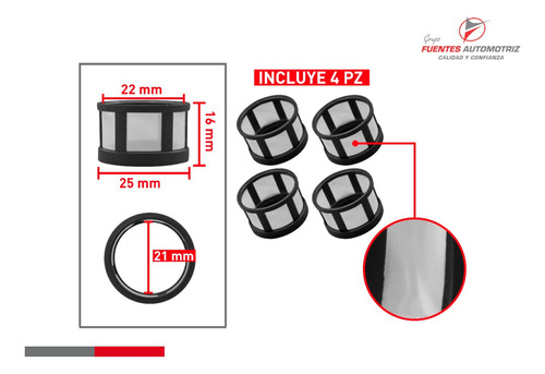 Kit Para Inyector Nissan Pick Up 2.4 2003 2004 2005 (4 Jgos) Foto 2