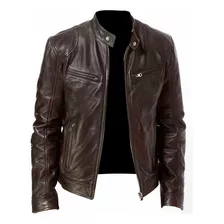 Biker De Cuero Con Cremallera De Piel De Oveja For