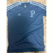 Camisa adidas Treino Palmeiras 9/10 Anos Azul Usada