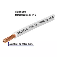 Cable Thhw-ls, 12 Awg, Blanco Rollo 100m, Volteck, 46056