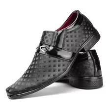 Sapato Social Masculino Moderno Casual Confortável 3d Preto
