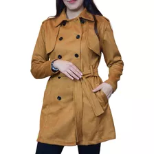 Abrigo Mujer Chaqueta Gabardina Casual Formal Gamuza Moda